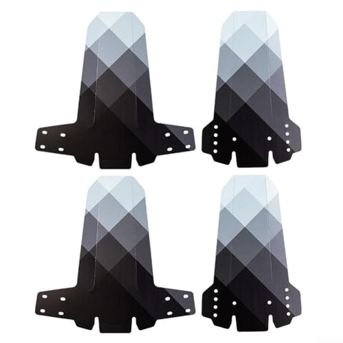 ComfyHarbor Ultraleichtes PP-Fahrradschutzblech, 2 Paar, vordere und hintere Kotflügel, faltbar, für Mountainbikes, Downhill-Off-Road-Bikes, Spritzschutz (grau) von ComfyHarbor