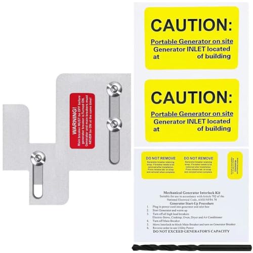 Elektrisches Generator-Interlock-Kit für BR Serie 150 & 200 Ampere Panels mit Sicherheitsfunktionen zur Vermeidung gleichzeitiger Stromzufuhr von ComfyHarbor