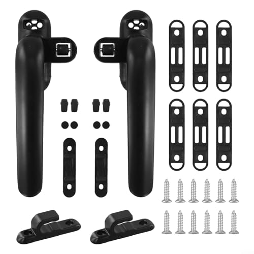 Ergonomische schwarze Aluminium-Fenstergriffe für reibungslose Bedienung an Schiebefenstern mit sicherem Verriegelungsmechanismus Ergonomische schwarze Aluminium-Fenstergriffe für reibungslose Bedienung an Schiebefenstern mit sicherem Verriegelungsmechanismus von ComfyHarbor