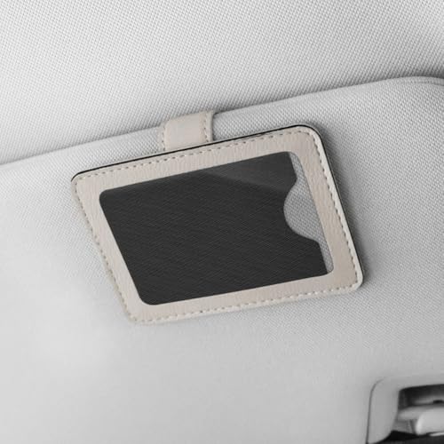 Fahrzeug-Sonnenblende-Kartenhalter mit magnetischem Foto-ID-Clip und temporärer Parkkennzeichenanzeige (grau) von ComfyHarbor