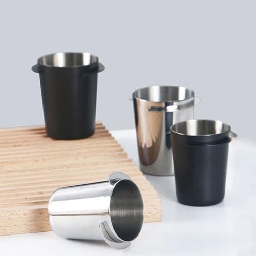 Für Espresso-Kaffeepulverbecher aus Edelstahl für schnelle und einfache Wartung (schwarz, 53 mm) von ComfyHarbor