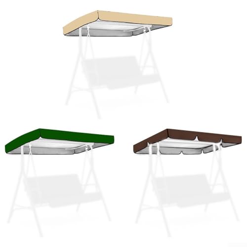 Gartenschaukel Ersatzdach, passend für 3-Sitzer-Modelle, wasserdichtes Oxford-Gewebe, eleganter Touch (grün) von ComfyHarbor