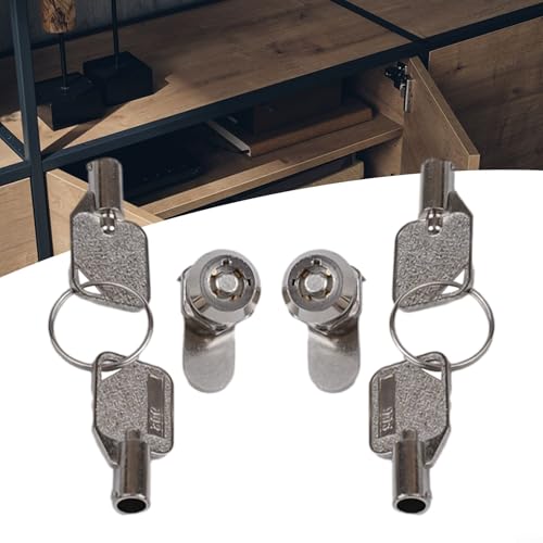 Gleichschließendes Nockenschloss für Schrank, Briefkasten, Schublade, Wohnmobil-Türschloss aus Zinklegierung, 12 mm, 2 Stück von ComfyHarbor