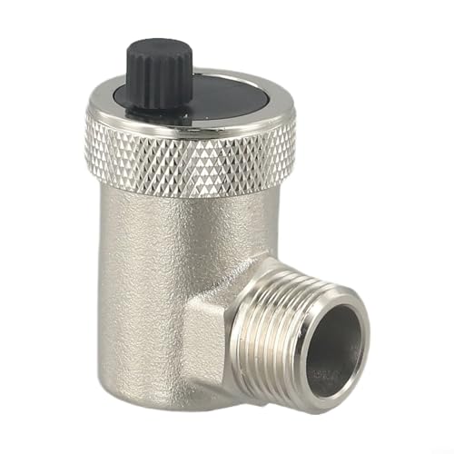 HVAC Automatisches Entlüftungsventil G12 Messing mit Druckentlastungsventil und rostbeständiger Beschichtung für effizienten Betrieb (Silber) von ComfyHarbor