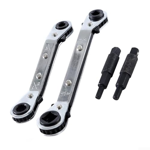 HVAC Service Wrench Set with Hex Bit Adapter 3/16 and 5/16 Inch for Refrigeration Equipment Maintenance, Includes Multiple Sizes for Various Applications von ComfyHarbor