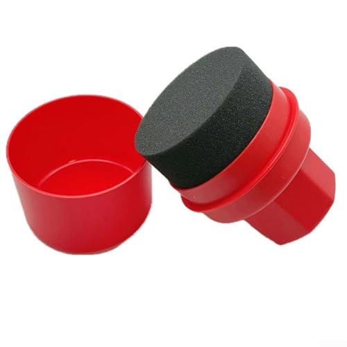 Handwachsschwamm für Reifen, entwickelt für optimale Abdeckung und Reinigungseffizienz (flacher Mund rot) von ComfyHarbor