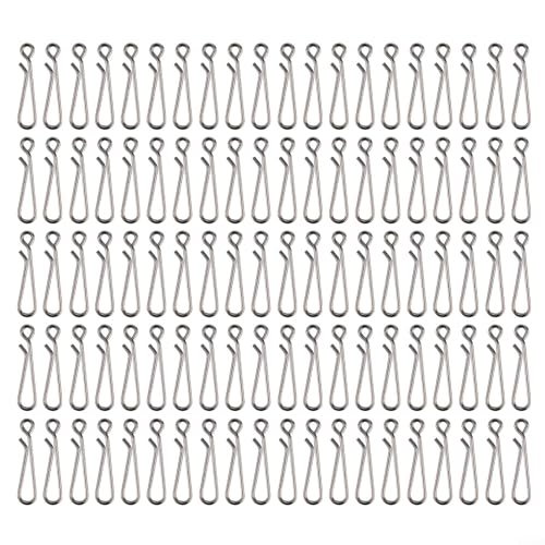 Hochfeste Edelstahl-Angel-Clips, 100 Stück, Schnappgewicht Köderwirbel Set (6#) von ComfyHarbor