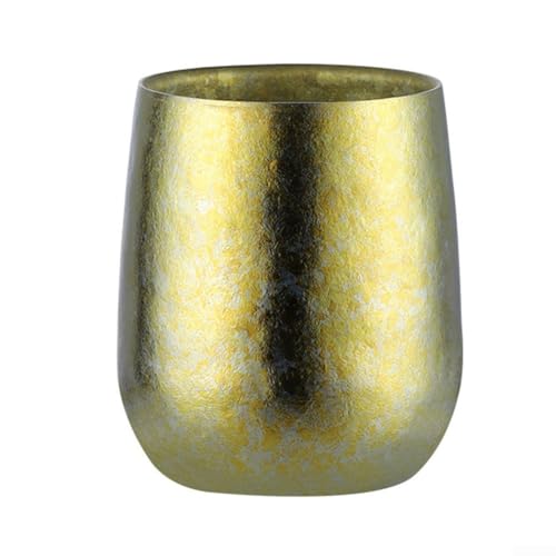 Isolierter Ti-Becher für Getränke, doppellagiges Design hält Getränke auf der richtigen Temperatur (gelb, 240 ml) von ComfyHarbor