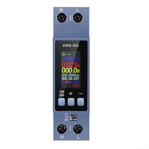KWS303 Multifunktionaler AC-Energiezähler 40 A mit Farbbildschirm für verbesserte Sichtbarkeit und Überwachung KWS303 Multifunktionaler AC-Energiezähler 40 A mit Farbbildschirm für verbesserte Sichtbarkeit und Überwachung von ComfyHarbor