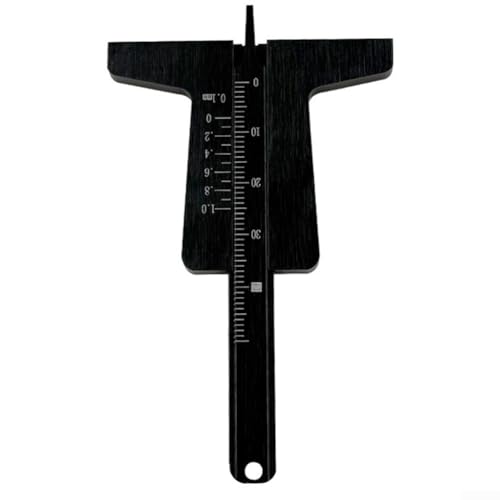 Kompaktes Reifenprofil-Messgerät, notwendiges Werkzeug zur Aufrechterhaltung der Reifenleistung (schwarz) von ComfyHarbor