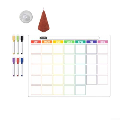Magnetische, löschbare Wochenplantafel mit schnell trocknenden Markerstiften und flexiblem aufrollbarem Design für Zuhause oder Büro (C) von ComfyHarbor