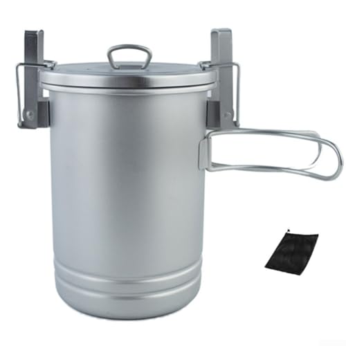 Mehrzweck-Camping-Kochtopf mit Griff zum Kochen von Reis und Suppen im Freien (mit Aufbewahrungstasche) von ComfyHarbor