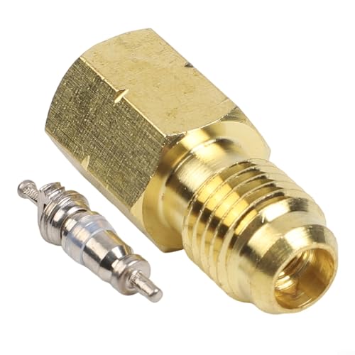 Messing R32 Linkshänder Gewindeadapter 1/4 SAE Buchse auf 1/4 Zoll Stecker, kompatibel mit R454ABC für professionelle HVAC Kühlung und Klimaanlage Messing R32 Linkshänder Gewindeadapter 1/4 SAE Buchse auf 1/4 Zoll Stecker, kompatibel mit R454ABC für professionelle HVAC Kühlung und Klimaanlage von ComfyHarbor