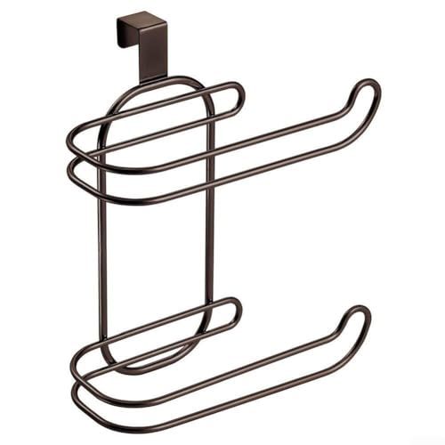 Montierter Toilettenpapierhalter mit Rollenhalter aus Eisen für Badezimmer WC Tank Wand Verwendung (schwarz) von ComfyHarbor