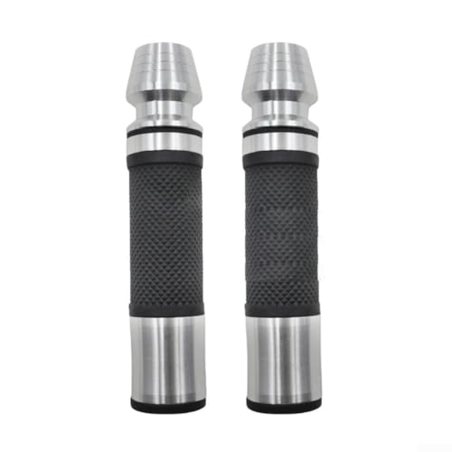 Motorrad-Lenkergriffe, 1 Paar, Gummi, rutschfest, Gasgriff-Abdeckung, verbessert den Griff und minimiert Ermüdung der Hand (Silber) von ComfyHarbor