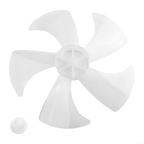 Mutternabdeckung 14 Zoll Lüfterblatt mit Fünf-Blatt-Design für Standventilatoren Geräuscharmer Betrieb (Transparent Weiß) von ComfyHarbor