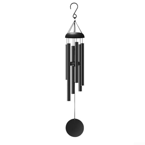 Resonant Windspiel für Außenbereiche, 81,3 cm, perfekte Ergänzung für Ihre Terrasse oder Gartendekoration (schwarz) von ComfyHarbor