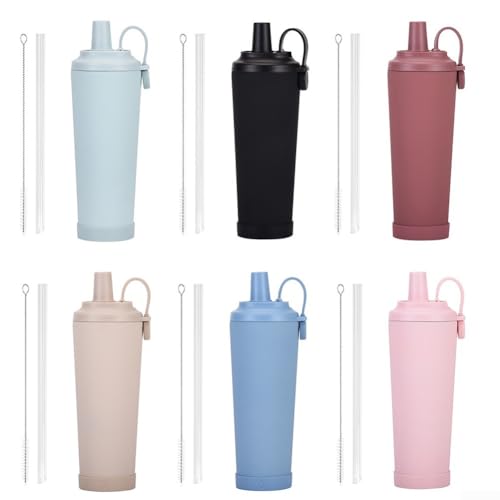 Robuster, auslaufsicherer Wasserbecher, 830 ml, mit tragbarem, magnetischem Griff für einen aktiven Lebensstil (Beige) von ComfyHarbor