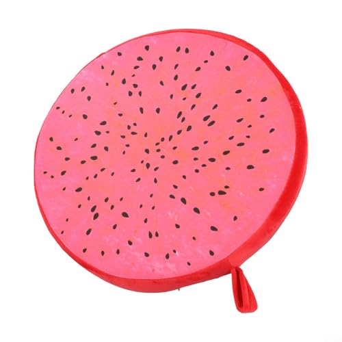 Rundes Plüschkissen mit verspieltem Design als Rückenstütze während Sie Ihr Lieblingsbuch oder Ihren Lieblingsfilm genießen (Drachenfrucht) von ComfyHarbor