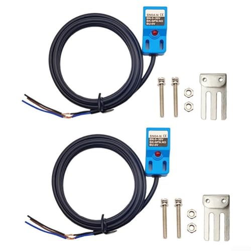 SN04N NPN normalerweise offene induktive Näherungssensorschalter 2-teiliges Set mit 1 2 m Kabel und Befestigungsschrauben für zuverlässige Erkennung in Werkzeugmaschinen SN04N NPN normalerweise offene induktive Näherungssensorschalter 2-teiliges Set mit 1 2 m Kabel und Befestigungsschrauben für zuverlässige Erkennung in Werkzeugmaschinen von ComfyHarbor