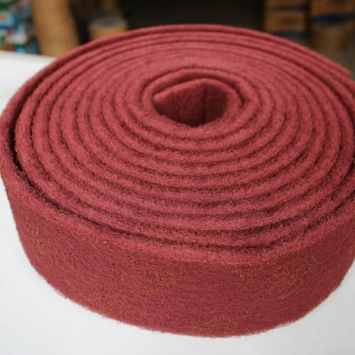 Schmirgelschwamm Scheuerschwamm für schnelle Küchenreinigung Werkzeug für Töpfe und mehr (rot, 6 m x 7,5 cm) von ComfyHarbor