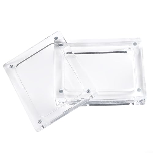 Schmuckbox für Halsketten und Edelsteine mit Acryl-Konstruktion, transparenter Organizer für Ringe, Ohrringe, Armbänder und kleine Accessoires (8,5 x 6,5 cm) von ComfyHarbor