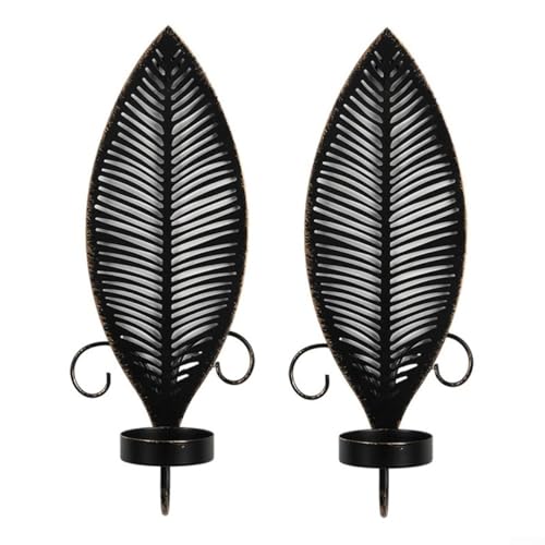 Set mit 2 Kerzenhaltern zur Wandmontage, dekorative Metallleuchter für jeden Raum Set mit 2 Kerzenhaltern zur Wandmontage, dekorative Metallleuchter für jeden Raum von ComfyHarbor