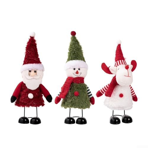 Set mit drei Weihnachtsfiguren, einschließlich Weihnachtsmann, Schneemann und Rentier, entworfen für Stabilität und einfache Lagerung, perfekt für Urlaubspartys und saisonale Treffen Set mit drei Weihnachtsfiguren, einschließlich Weihnachtsmann, Schneemann und Rentier, entworfen für Stabilität und einfache Lagerung, perfekt für Urlaubspartys und saisonale Treffen von ComfyHarbor