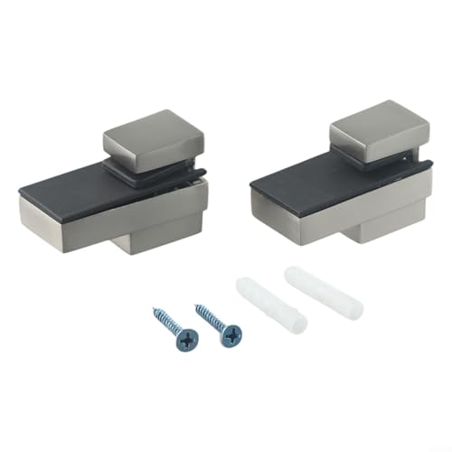 Set mit zwei rostbeständigen Klemmhalterungen aus Zinklegierung, Wandmontage, Stützlösung für dicke Glasregale Set mit zwei rostbeständigen Klemmhalterungen aus Zinklegierung, Wandmontage, Stützlösung für dicke Glasregale von ComfyHarbor