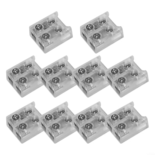 Sichern Sie Ihre LED-Streifen mit 10 transparenten Steckern, entworfen für 8 mm und 10 mm Größen (10 mm Streifen zu Draht) von ComfyHarbor
