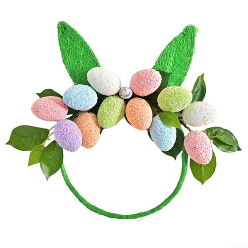Springtime Delight Bunter Deko-Kranz mit bezaubernden Osterhasen-Elementen von ComfyHarbor