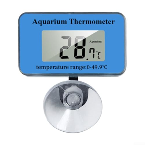 Temperaturmessgerät für Aquarien mit Saugnapfbefestigung zur zuverlässigen Unterwassertemperaturüberwachung in Süß- oder Salzwassertanks von ComfyHarbor