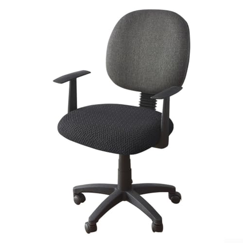 Verschönern Sie Ihren Arbeitsplatz mit T-förmigem Jacquard-Stoff-Stuhlbezug, stilvoll und funktional (schwarz) von ComfyHarbor