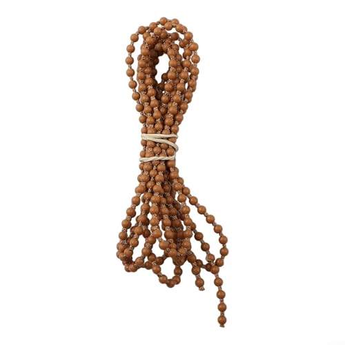 Vertikal-Rollo mit Perlenkette für sichere Verwendung und einfaches Lichtmanagement (Braun) von ComfyHarbor