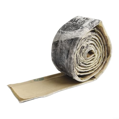 Wasserdichte 3D-Schaumstoff-Sockelleiste für Zuhause, DIY-dekorative Aufkleber (grau und weiß) von ComfyHarbor