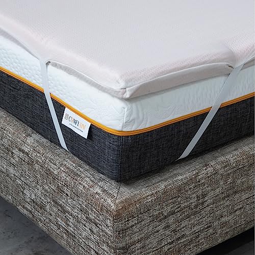 Comfy Line Matratzenauflage für Einzelbett, 85 x 190 cm, aus Memoryschaum, 5,5 cm, 7 Zonen, Ersatzbezug mit zertifiziertem Schaumstoff, hergestellt in Italien von ComfyLine