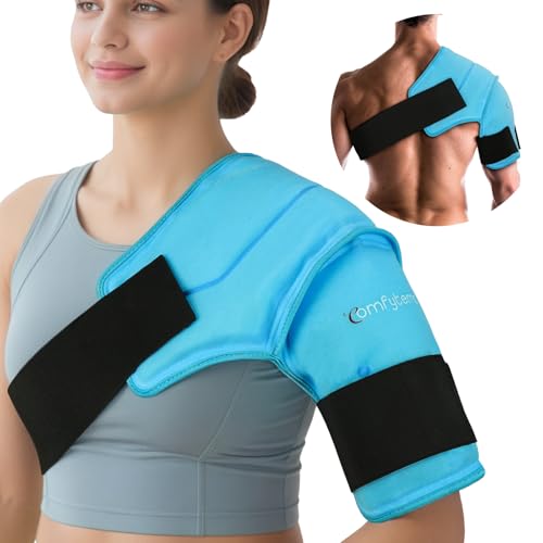 Comfytemp Eisbeutel für die Schulter, 3D-Eisbeutel, wiederverwendbar, Wärme- und Kältetherapie zur Linderung von Schulterschmerzen, Sehnenentzündungen, Bursitis, für linke und rechte Schulter von Comfytemp