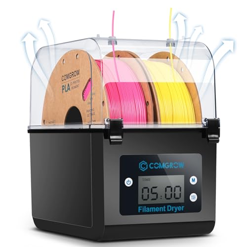 Filament Dryer Box für 3D Drucker, Comgrow 3D Filament Trockner, Filament Dehydrator für 2kg Filament, Kompatibel mit 1.75mm, 2.85mm, 3.00mm Filament von Comgrow