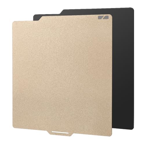 Comgrow PEI-Folie 257x257x2 mm für Bambu Lab 3D-Drucker, doppelseitige Bauplatte mit strukturiertem/glattem magnetischem Druckbett und flexibler Federstahlabdeckung Bambu Lab X1-Carbon, P1P und P1S von Comgrow