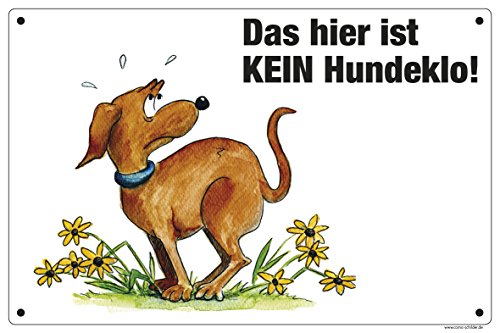 Schild "Das hier ist kein Hundeklo" von Comic-Schilder.de