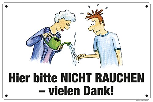 Schild "hier bitte nicht Rauchen" von Comic-Schilder.de