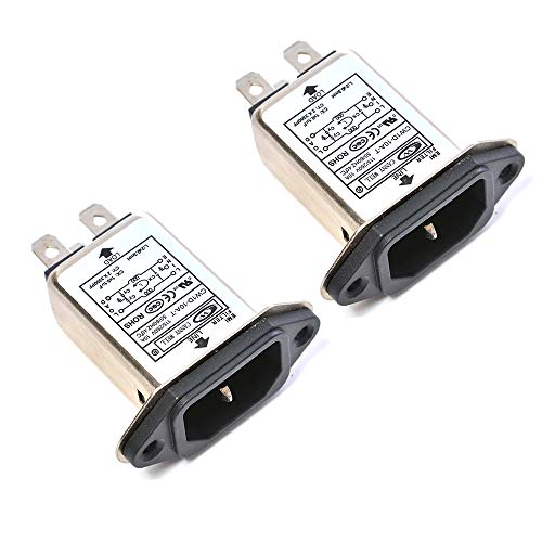 Comimark EMI RFI Filter AC 250 V 10 A CW1D-10A-T Suppressor Power Line Noise Filter (2 Stück) von Comimark