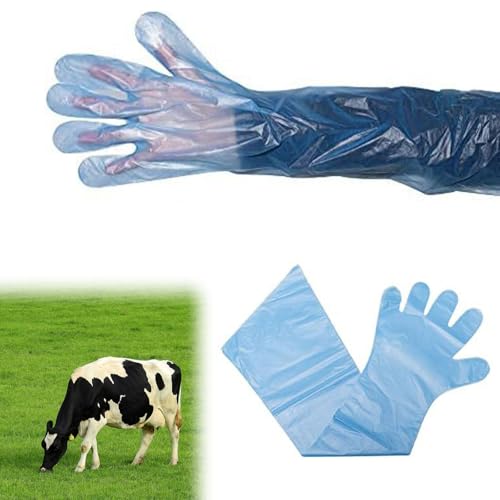 Comioke Langarm Veterinär Handschuh,Veterinär-Handschuhe,30pcsDehnbare Einweghandschuhe, zur Viehbesamung,Einweg Weichplastikfolie,Extra Lange Stulpe 90 cm von Comioke