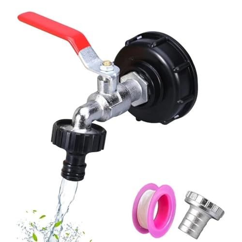 Comioke IBC Adapter, 3/4 Zoll IBC Auslaufhahn, IBC Tank Adapter, Wassertank Wasserhahn, IBC Tank Auslaufhahn, Adapter für Wassertank Wasserhahn, Wassertank Zubehör, IBC Tank Hahn Comioke IBC Adapter, 3/4 Zoll IBC Auslaufhahn, IBC Tank Adapter, Wassertank Wasserhahn, IBC Tank Auslaufhahn, Adapter für Wassertank Wasserhahn, Wassertank Zubehör, IBC Tank Hahn von Comioke
