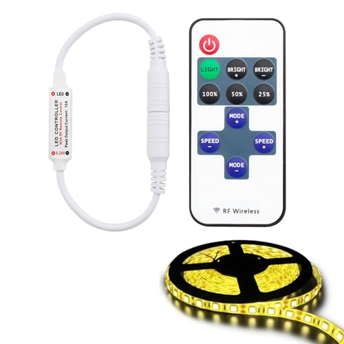 LED fernbedienung, LED fernbedienung ersatz, LED fernbedienung 12V, RF Wireless Fernbedienung Dimmer, Drahtloser LED-Dimmer-Controller, LED controller 12V, funk regler dimmer 12V RF fernbedienung von Comioke
