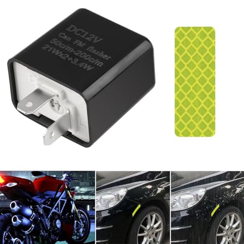 Motorrad Elektronische Blinker Licht Relais, Einstellbare Motorrad Blinker LED, 2 Pin Blinkrelais für LED,für Blinker Motorrad, Mit Verstellbarem Getriebe, Schwarzes, Flammhemmendes Gehäuse Motorrad Elektronische Blinker Licht Relais, Einstellbare Motorrad Blinker LED, 2 Pin Blinkrelais für LED,für Blinker Motorrad, Mit Verstellbarem Getriebe, Schwarzes, Flammhemmendes Gehäuse von Comioke