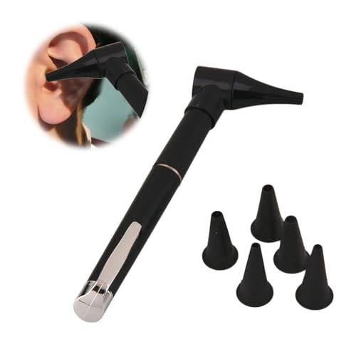 Otoskop – Mini-Otoskop, Otoskop Mit Licht, Tragbares Otoskop Handheld-Mikroskop-Werkzeugset für die Ohrenpflege mit 5 Otoskop-Spitzen Otoskop – Mini-Otoskop, Otoskop Mit Licht, Tragbares Otoskop Handheld-Mikroskop-Werkzeugset für die Ohrenpflege mit 5 Otoskop-Spitzen von Comioke