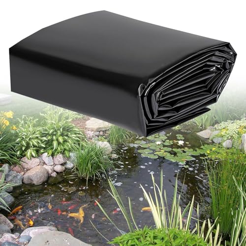 Teichfolie 2m x 2m, Teichmembran, Teichplane, Fischteichfolie, Gartenteiche Dichtungsfolie, HDPE Teichfolie, HDPE Teichfolien Schwerlast für Fischteiche, Brunnen, Wassergarten und Wasserfall, Schwarz Teichfolie 2m x 2m, Teichmembran, Teichplane, Fischteichfolie, Gartenteiche Dichtungsfolie, HDPE Teichfolie, HDPE Teichfolien Schwerlast für Fischteiche, Brunnen, Wassergarten und Wasserfall, Schwarz von Comioke
