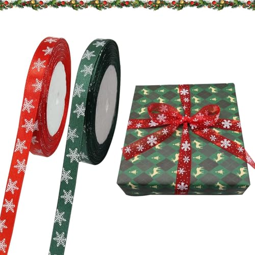 Weihnachten Geschenkband,Weihnachten Schleifenband,2 Rollen Weihnachten Bänder,Dekoband Weihnachten,Weihnachtsbänder Grün Rot,Schleifenband Weihnachten,Satinband Stoff Band Für Geschenkverpackung Weihnachten Geschenkband,Weihnachten Schleifenband,2 Rollen Weihnachten Bänder,Dekoband Weihnachten,Weihnachtsbänder Grün Rot,Schleifenband Weihnachten,Satinband Stoff Band Für Geschenkverpackung von Comioke