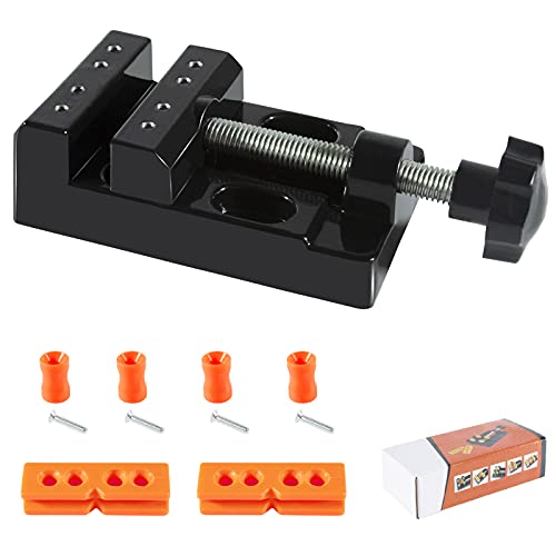 Comius Sharp Universal 57mm Mini Flachspanner Tischbacke Tischklemme Mini-Bohrmaschine Schraubstock Öffnung Paralleltisch Schraubstock DIY Skulptur Handwerk Schnitzwerkzeug für Schmuck Walnuss Uhr von Comius Sharp